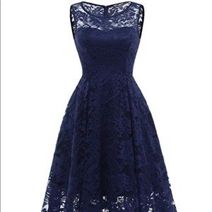 Formal blue cocktail dress
